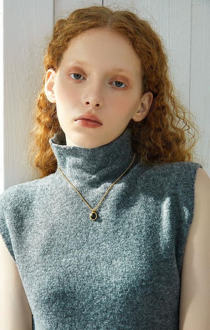 LAYERED ONYX COLLARDONE NECKLACE