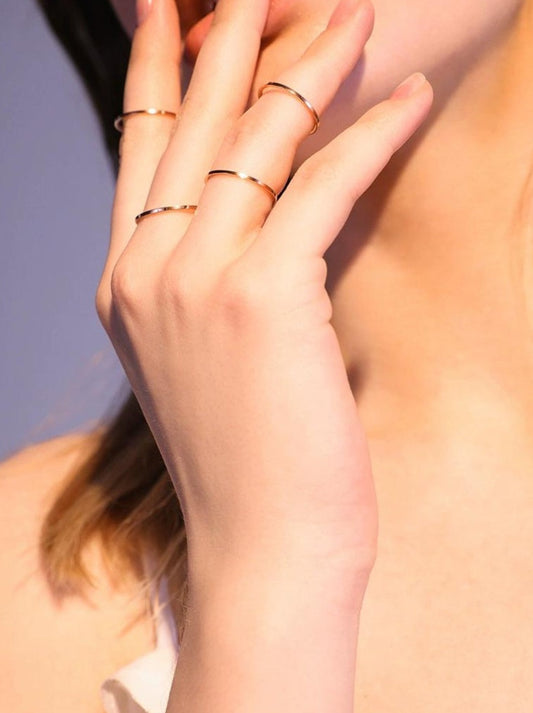 ROSE GOLD STACKING RING SET