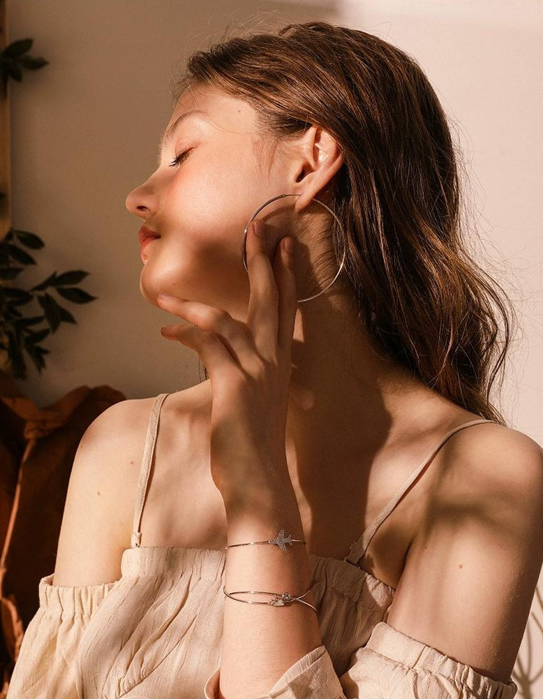 STERLING SILVER CIRCLE EARRINGS