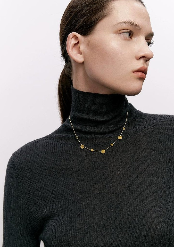 RETRO GOLD PENDANT NECKLACE