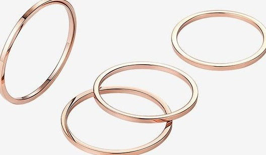 ROSE GOLD STACKING RING SET