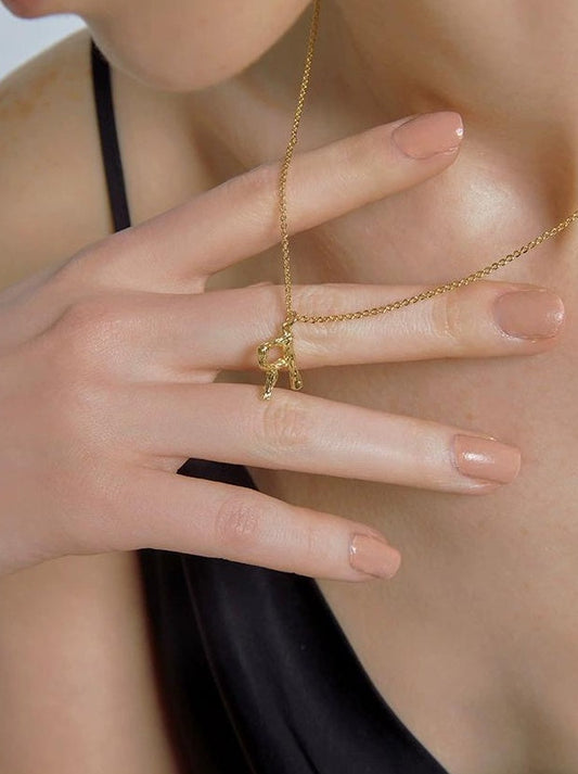 GOLD INITIAL PENDANT NECKLACE