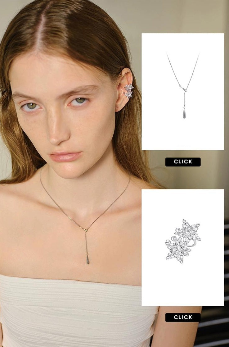 SILVER WILLOW WATER DORP NECKLASE