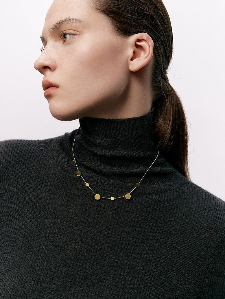 RETRO GOLD PENDANT NECKLACE