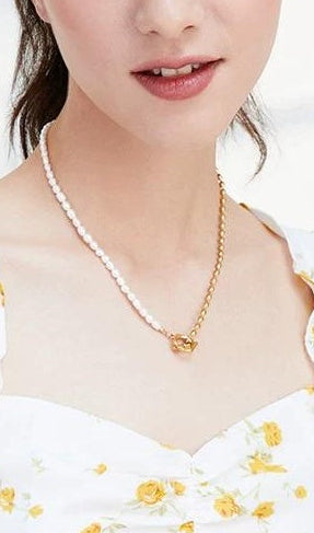 BAROQUE PEARL COLLARBONE NECKLACE