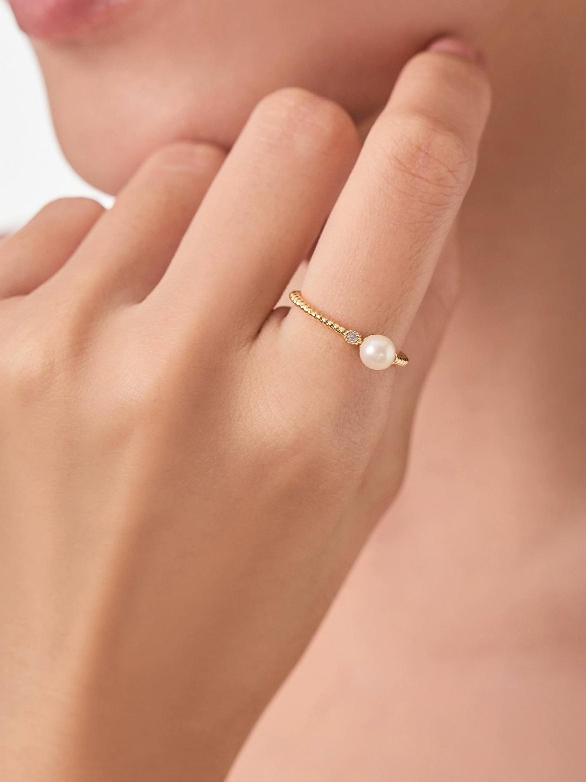 LUXURY PEARL STACKING RING