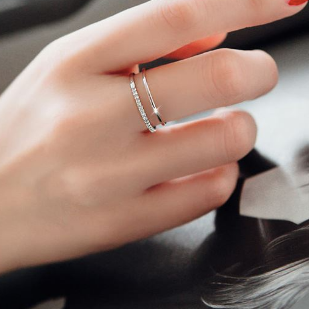 【Express】ZIRCONIA OPEN RING(全2色)