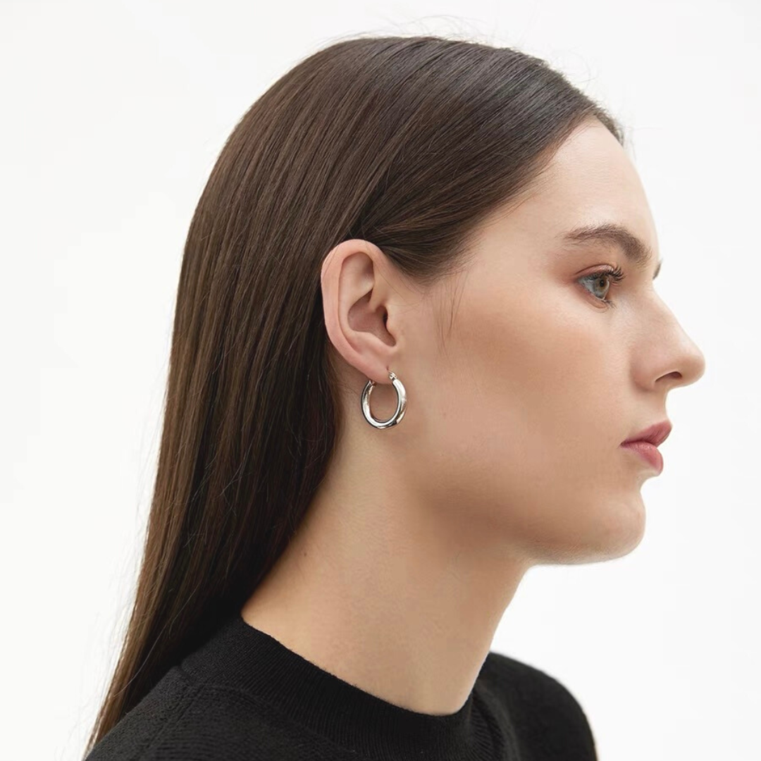 【La shiku】PLAIN HOOP PIERCE(全2色)