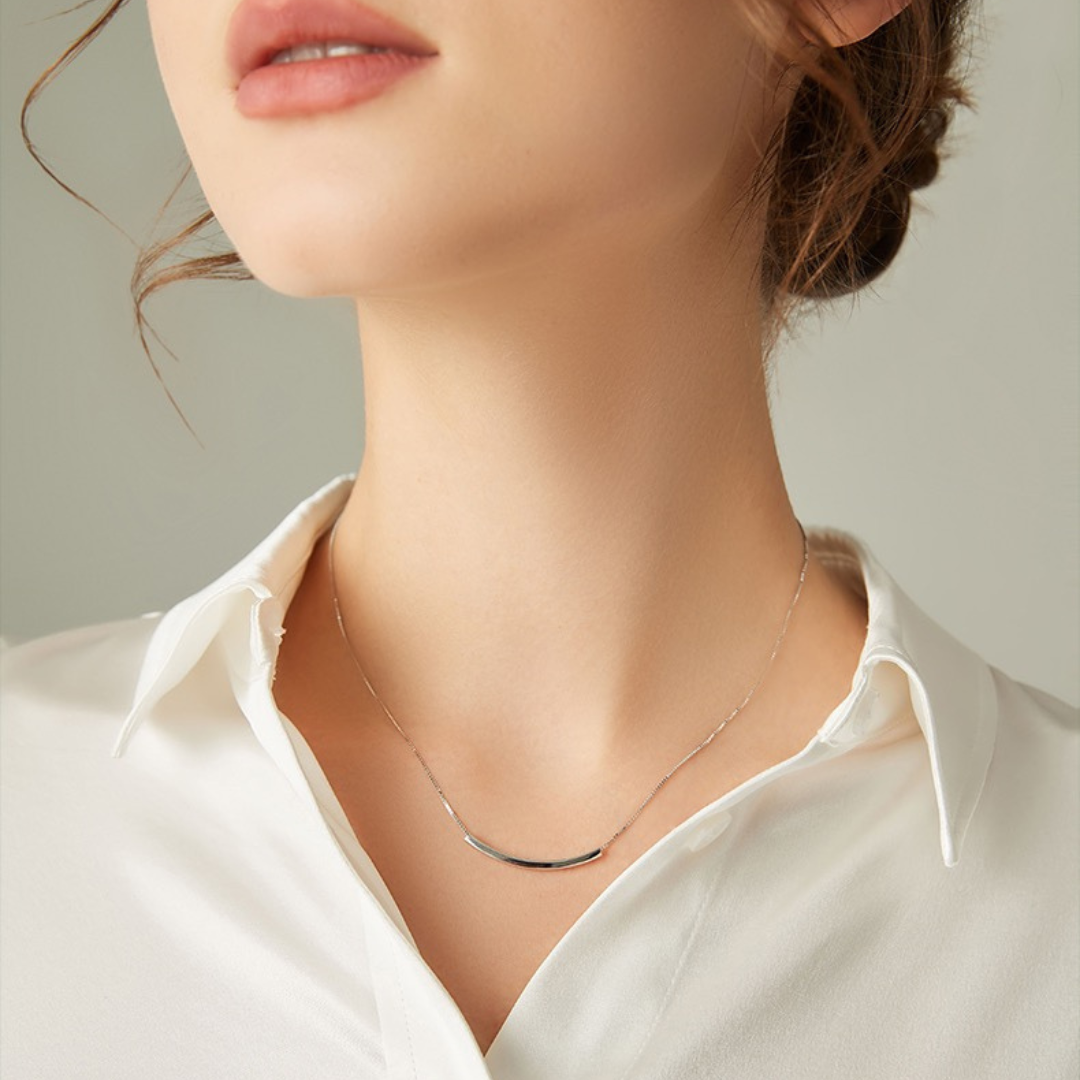 PLAIN OVAL NECKLACE(全2色)