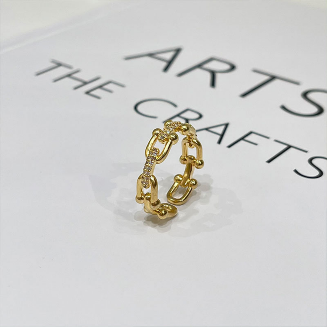 TRENDY JEWEL RING(Gold)