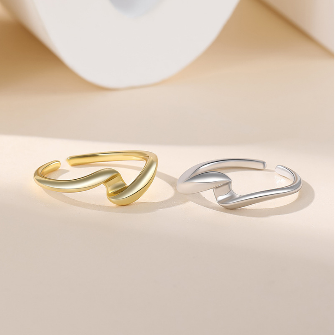 LUXE CROSS RING SET(WhiteGold x Gold)