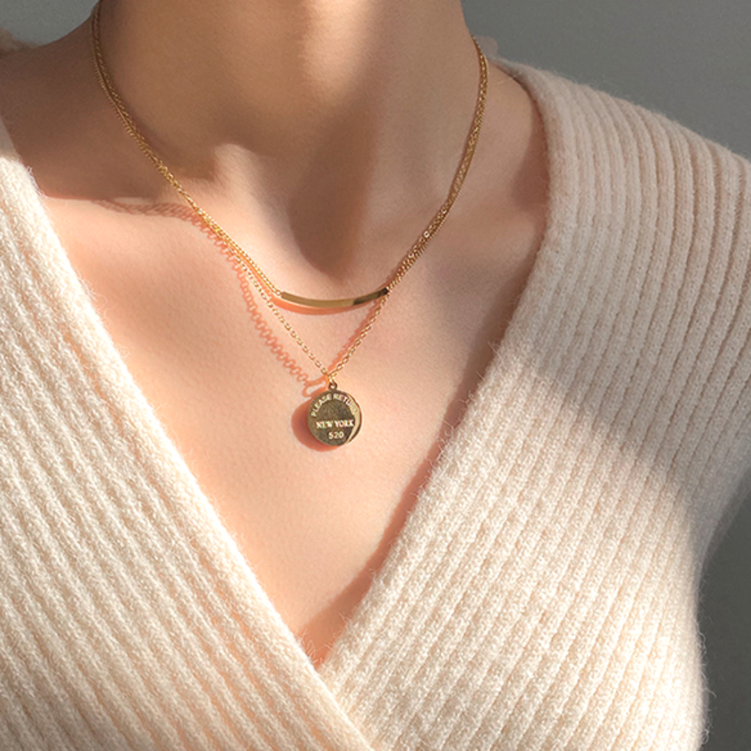 520 LETTER NECKLACE(Gold)