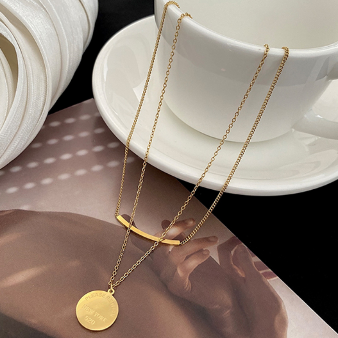 520 LETTER NECKLACE(Gold)