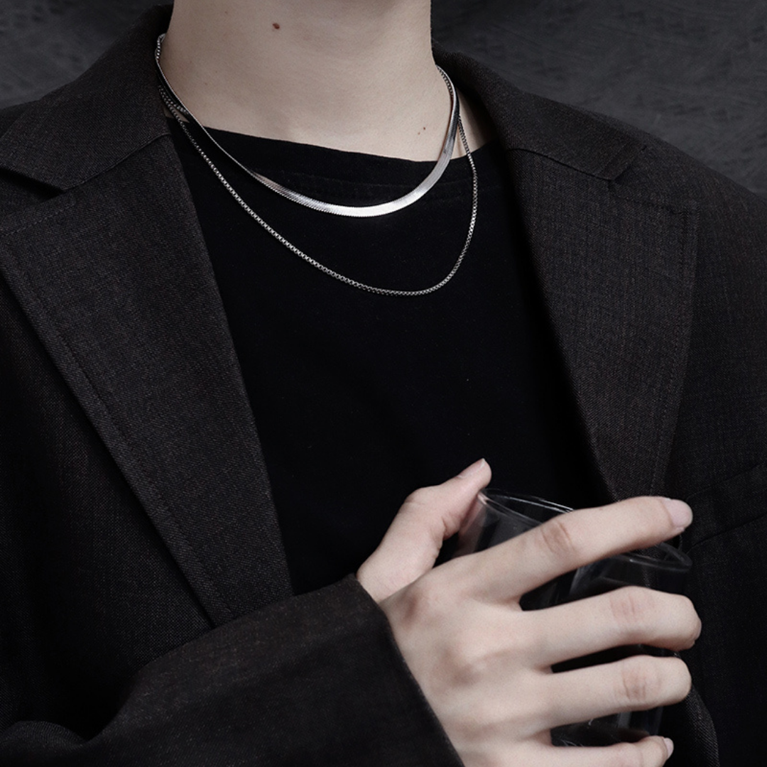 SNAKEBONE LAYER NECKLACE(全2色)