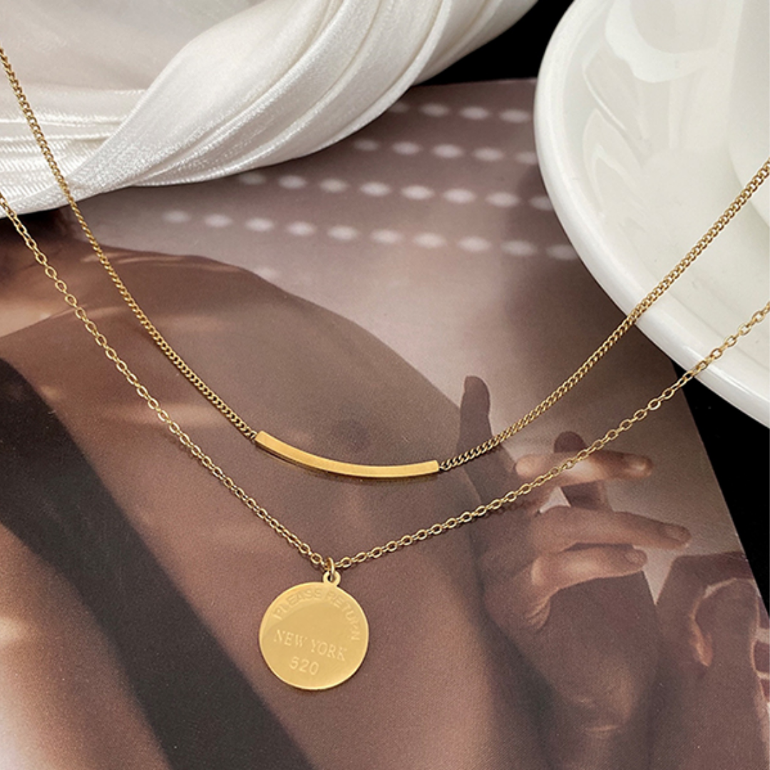 520 LETTER NECKLACE(Gold)