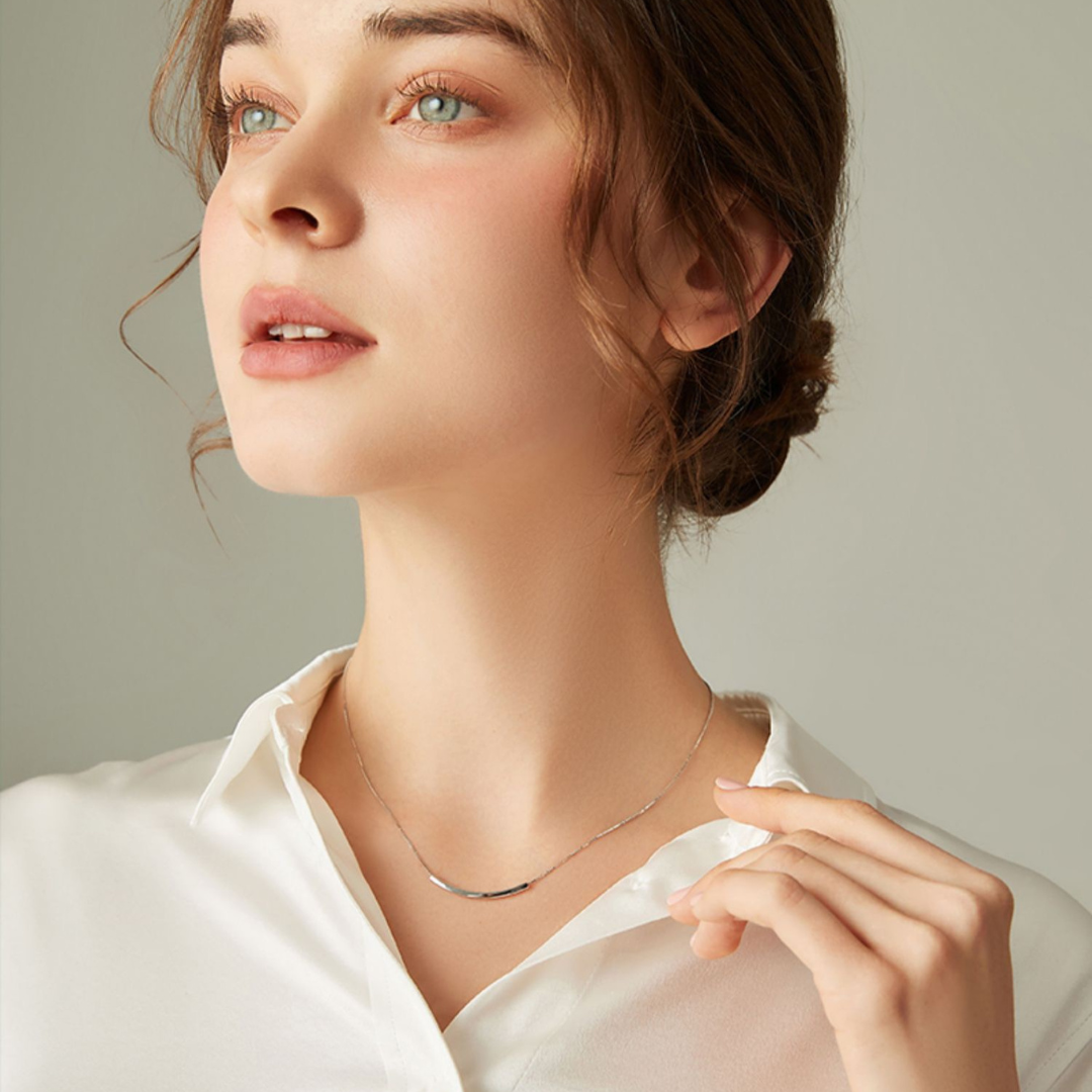 PLAIN OVAL NECKLACE(全2色)