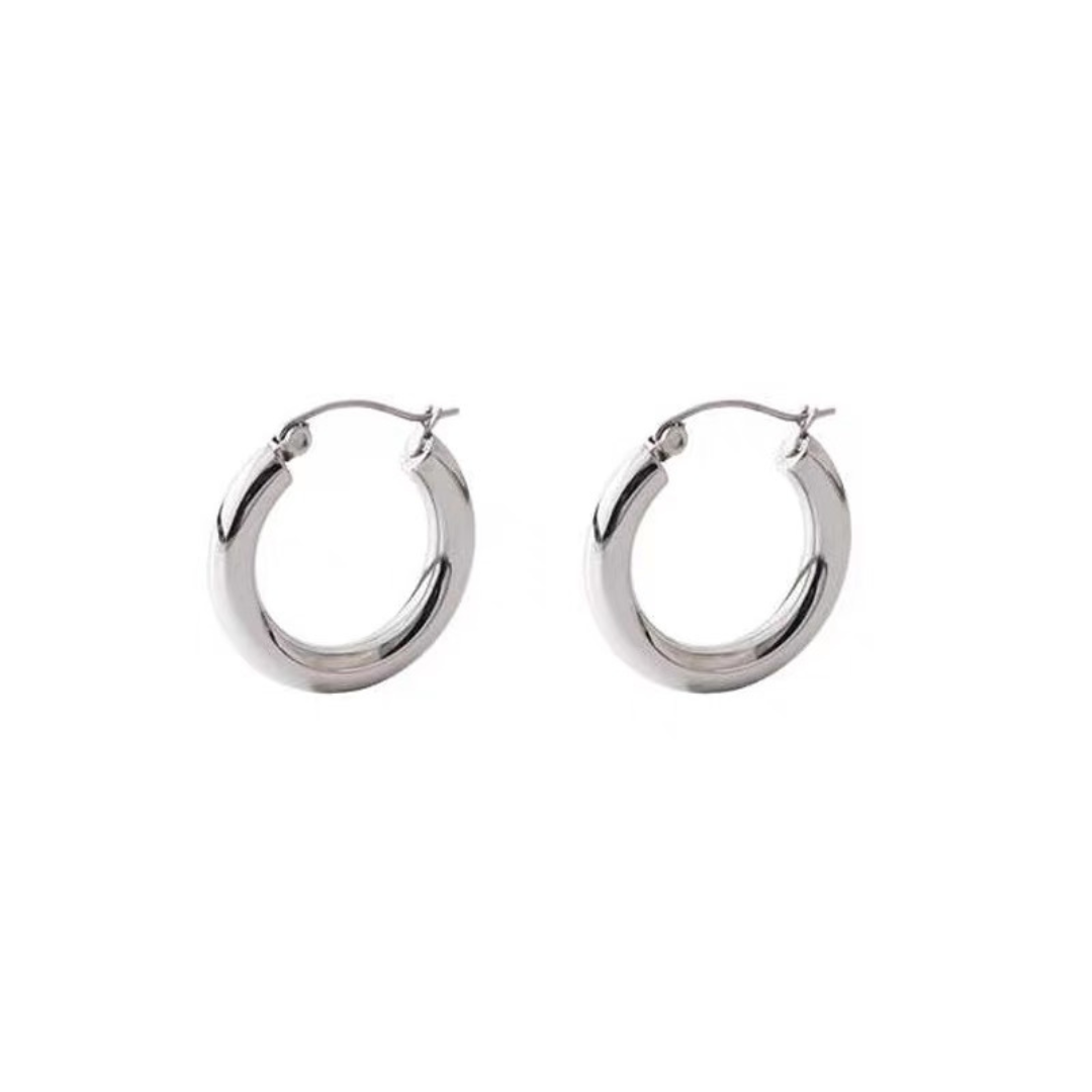 【La shiku】PLAIN HOOP PIERCE(全2色)
