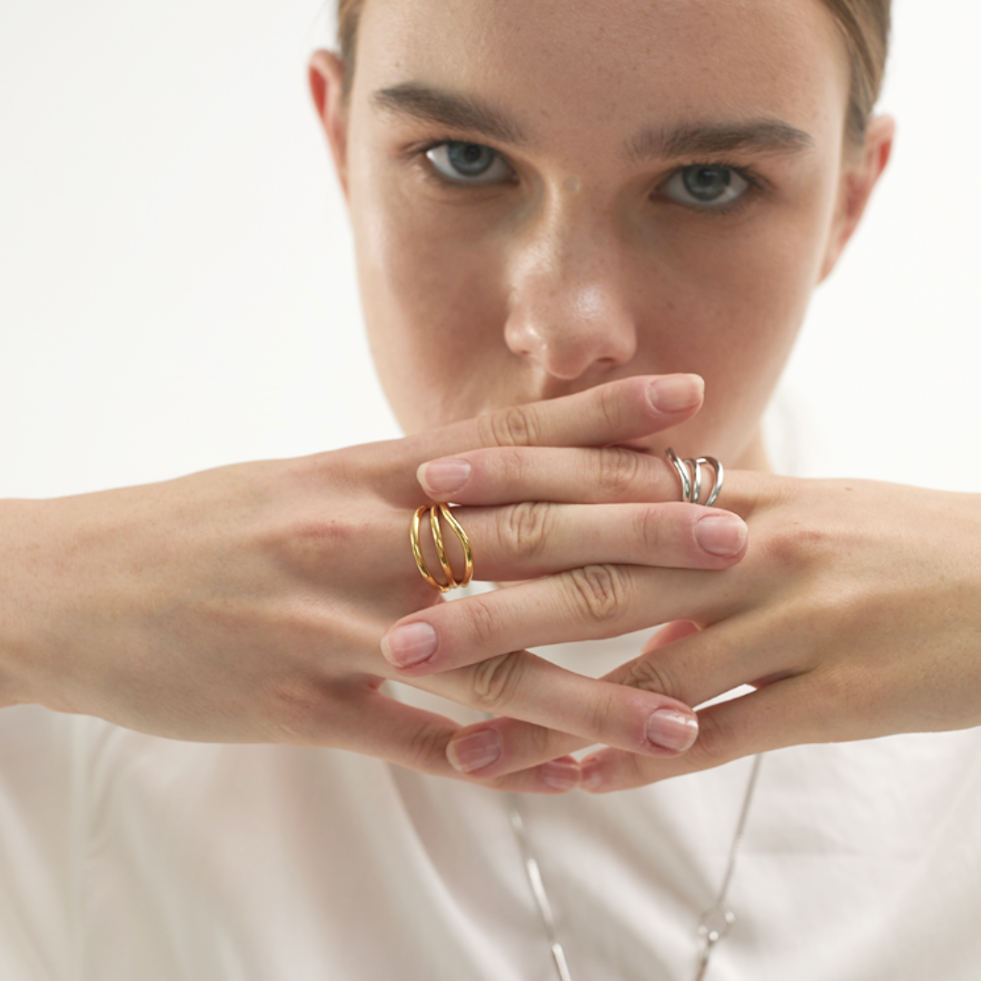 【La shiku】LAYER RING(全2色)