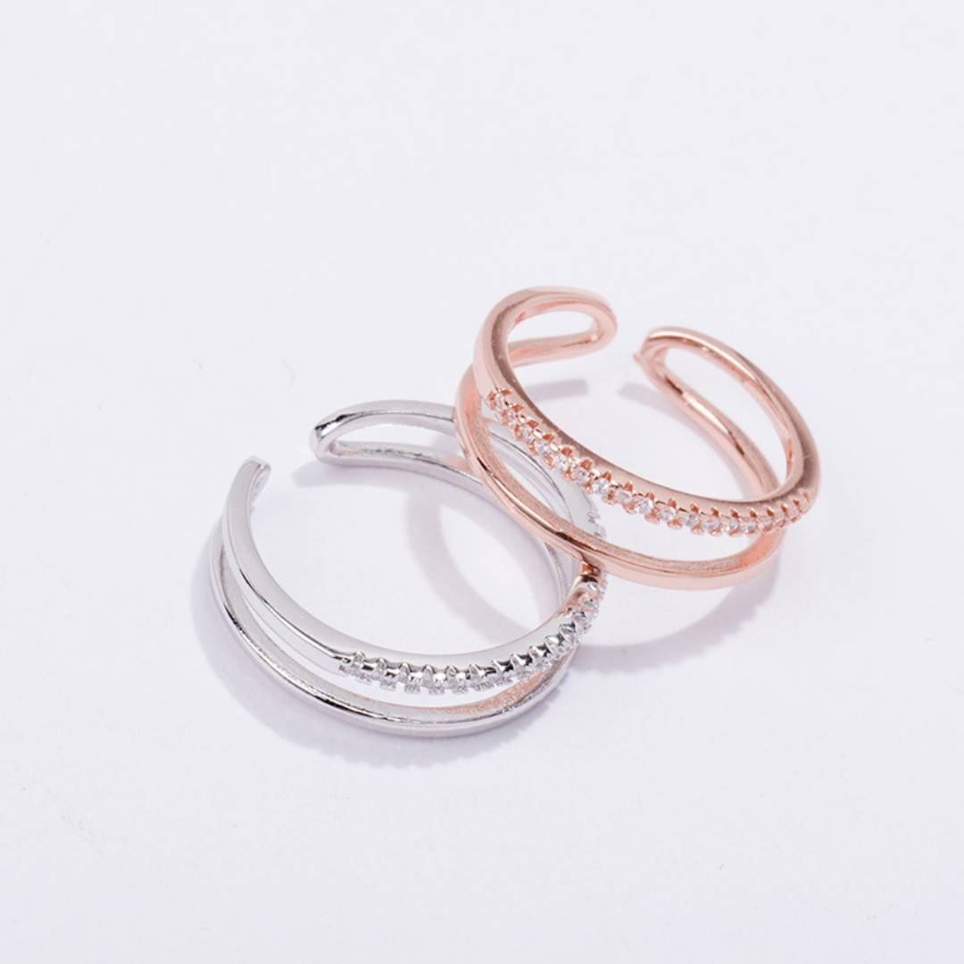 【Express】ZIRCONIA OPEN RING(全2色)