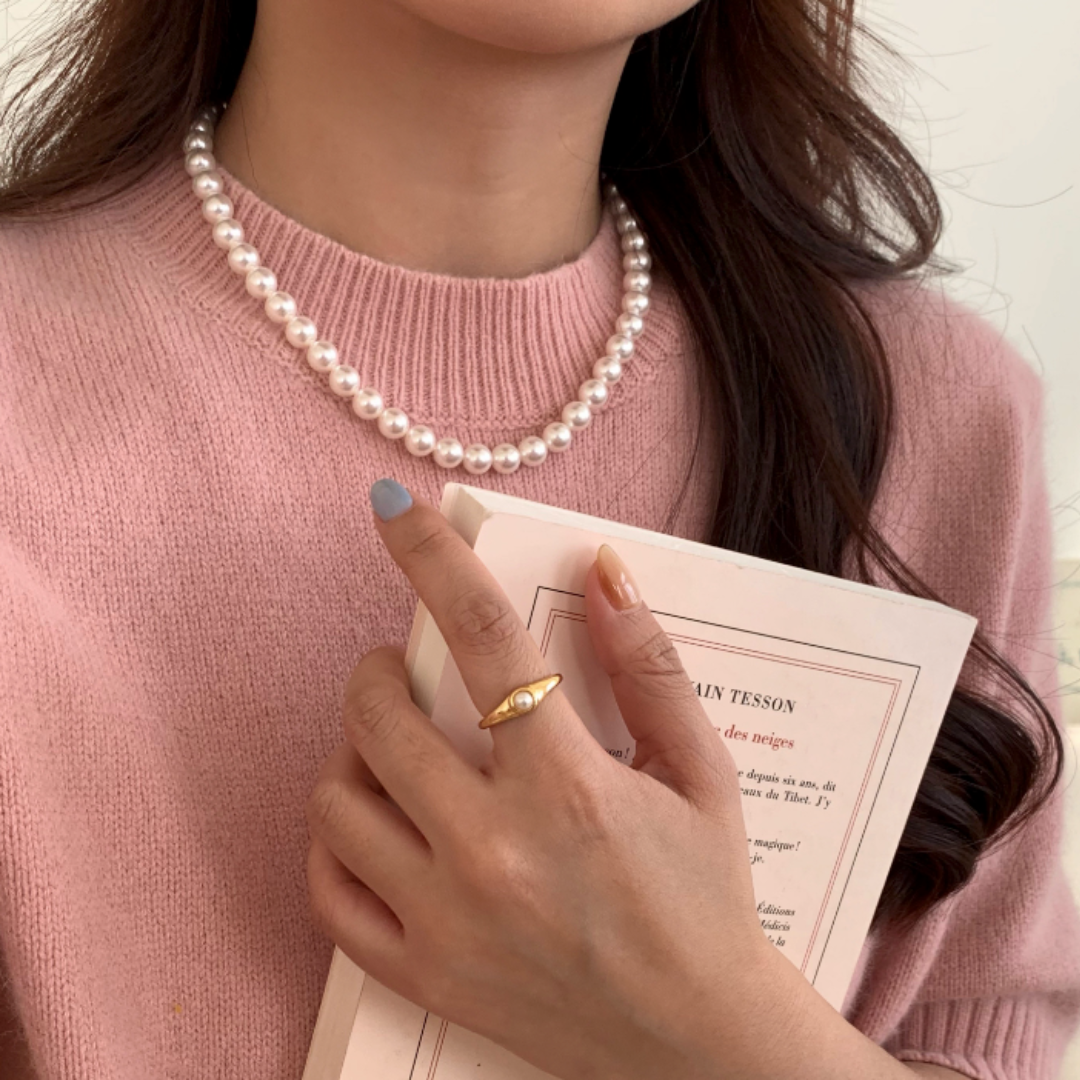 【Calma】14K PEARL NECKLACE(Gold)