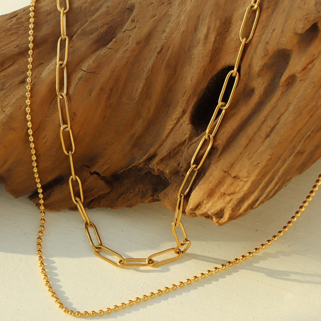 ELE DOUBLE LAYER NECKLACE (all 2 colors)