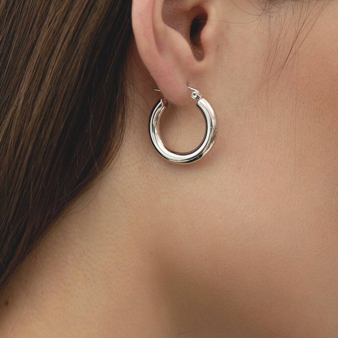 【La shiku】PLAIN HOOP PIERCE(全2色)