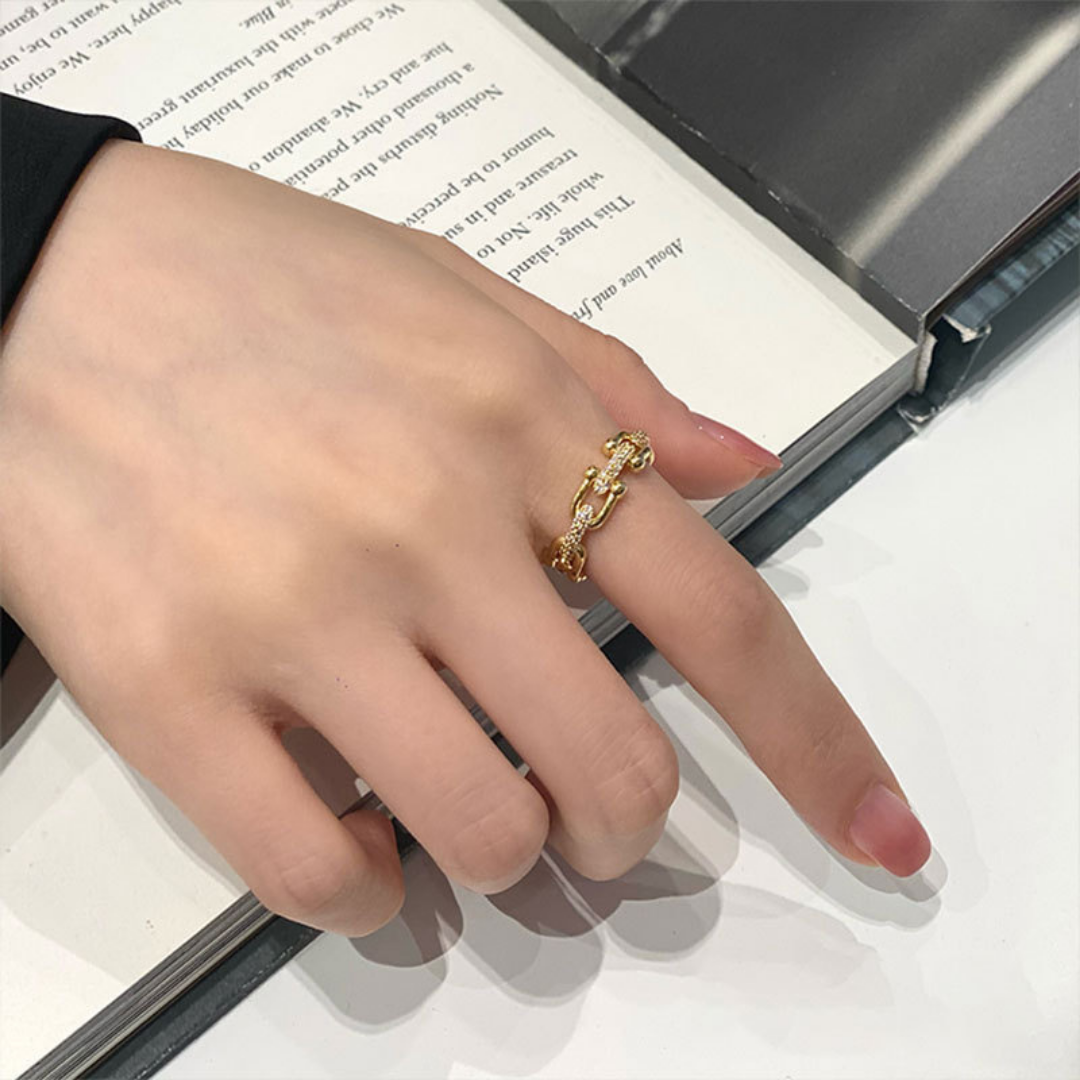 TRENDY JEWEL RING(Gold)