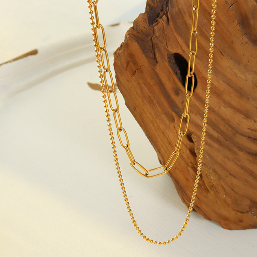 ELE DOUBLE LAYER NECKLACE (all 2 colors)