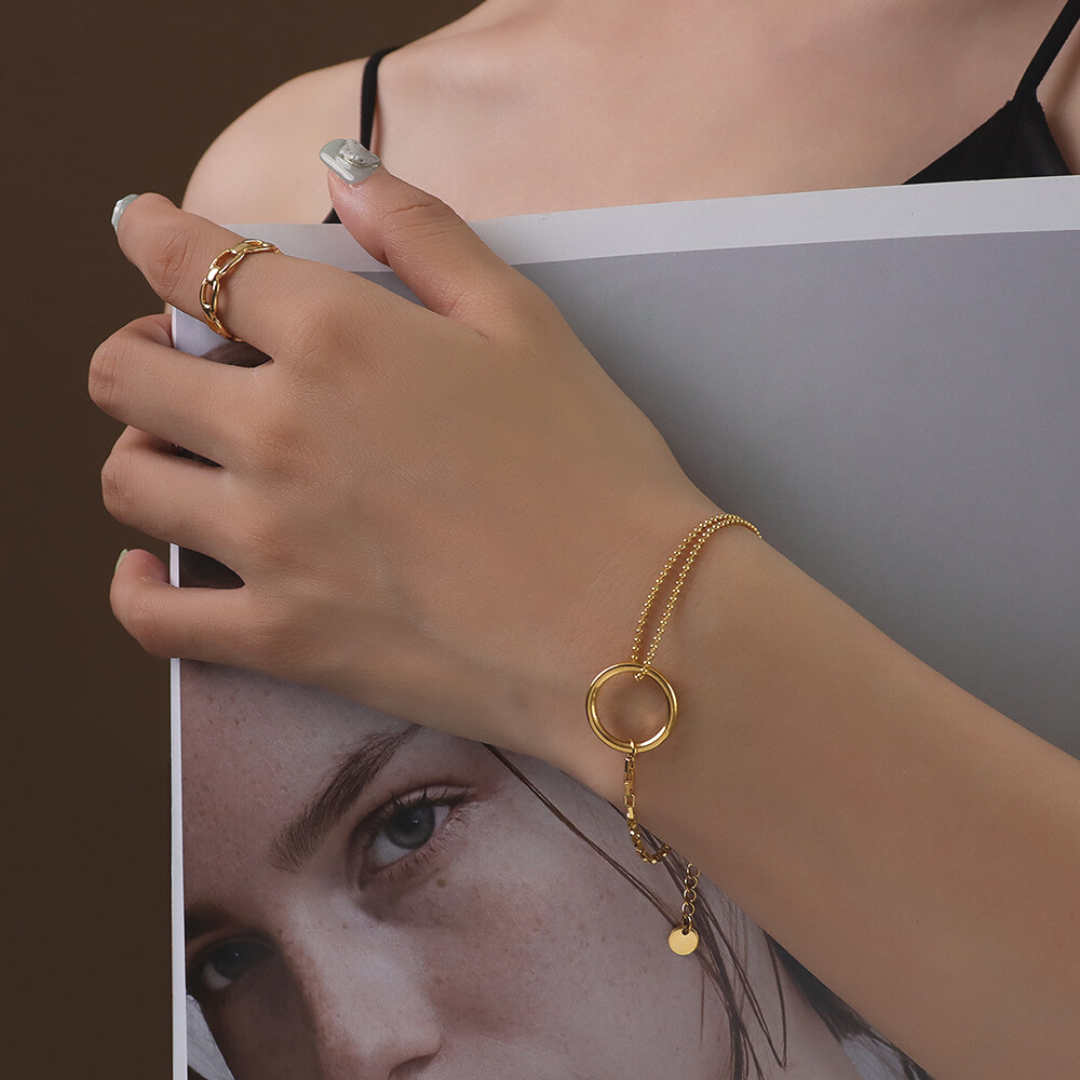 ELE RING CHAIN BRACELET(全2色)