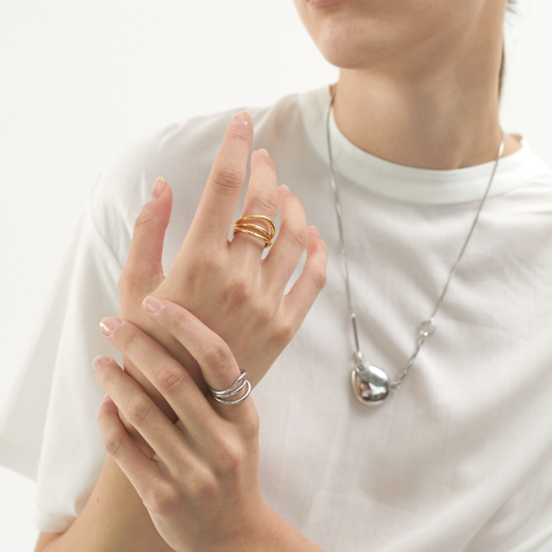 【La shiku】LAYER RING(全2色)