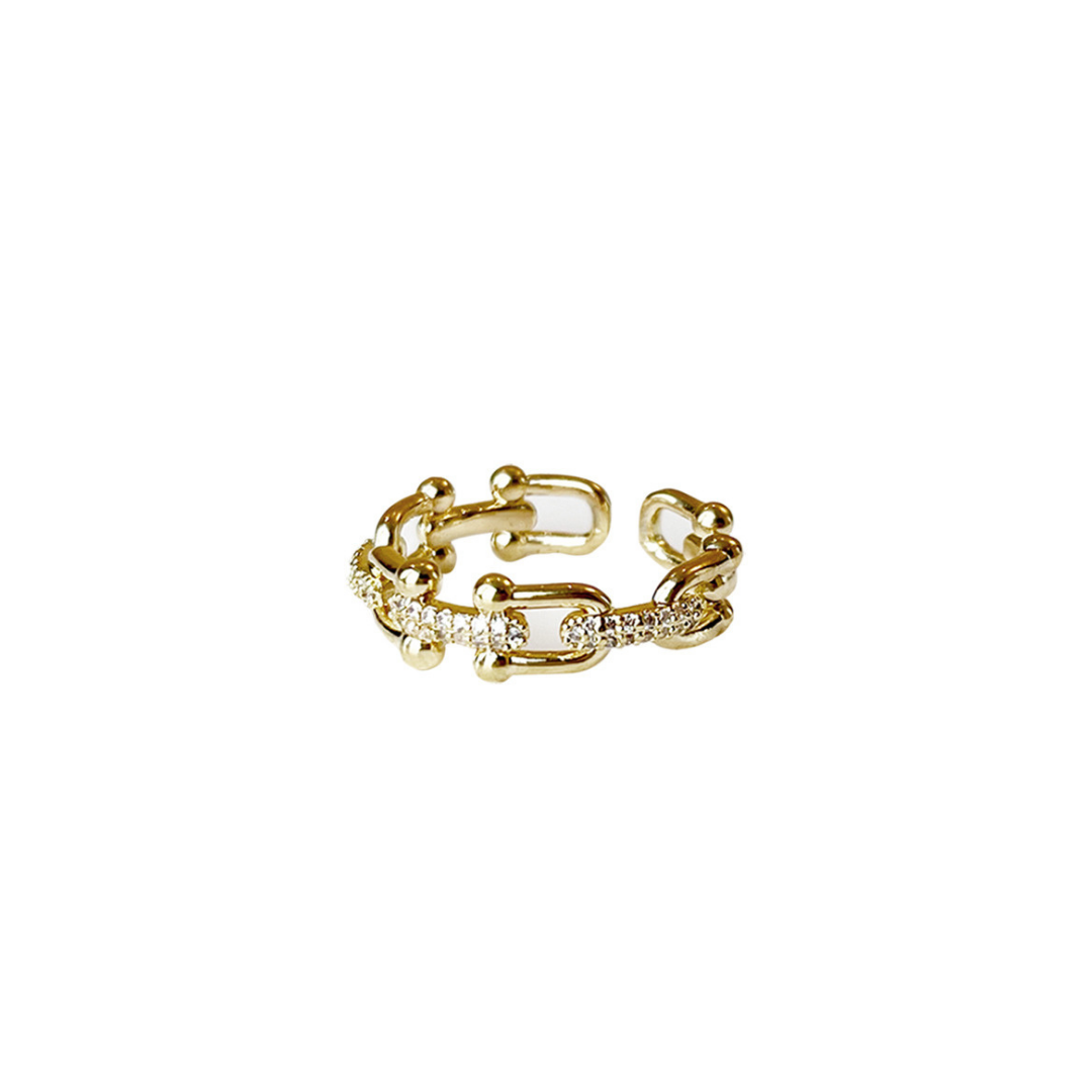 TRENDY JEWEL RING(Gold)
