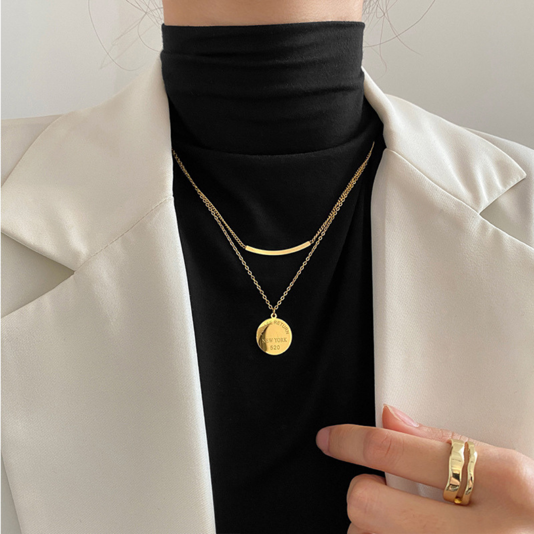 520 LETTER NECKLACE(Gold)