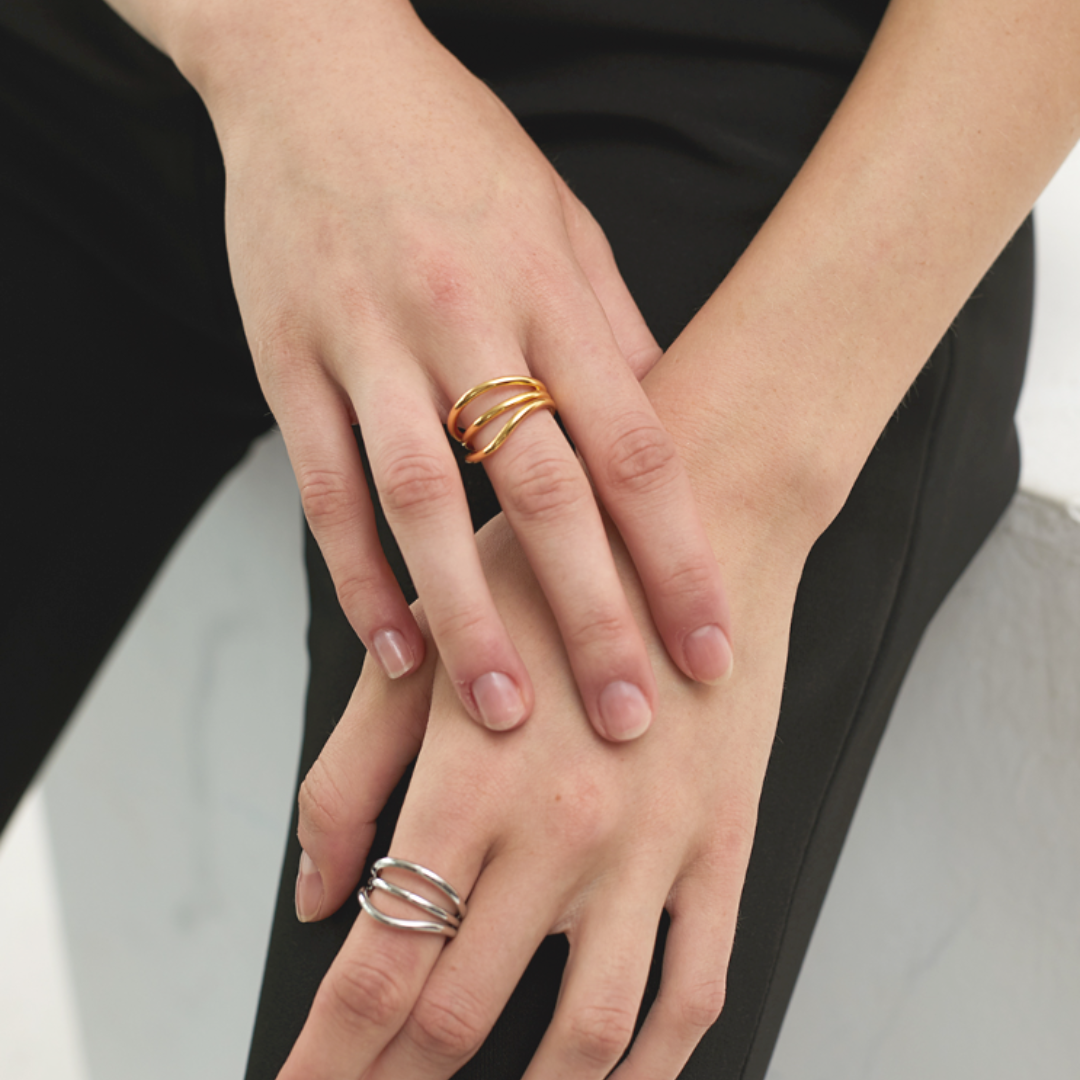 【La shiku】LAYER RING(全2色)