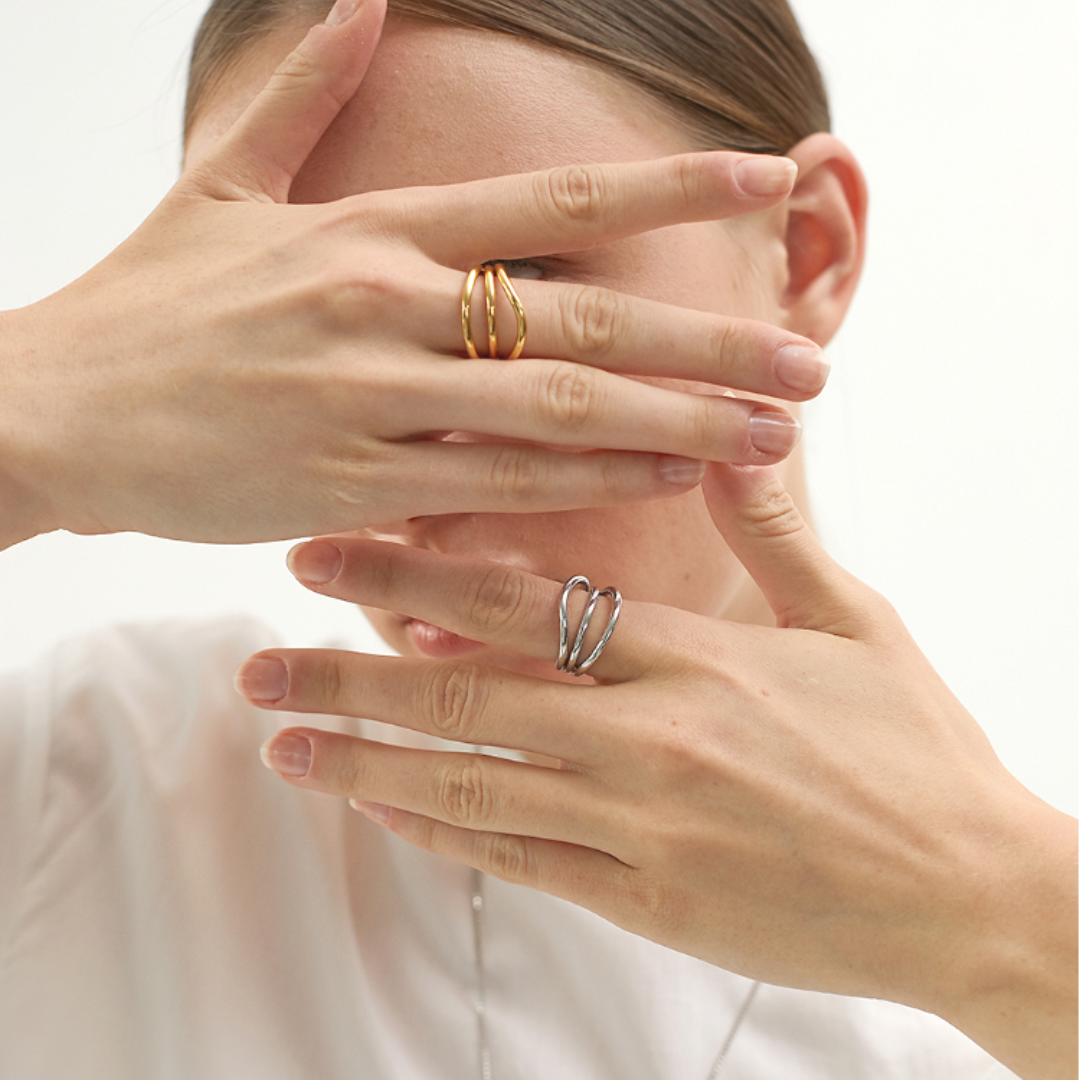 【La shiku】LAYER RING(全2色)