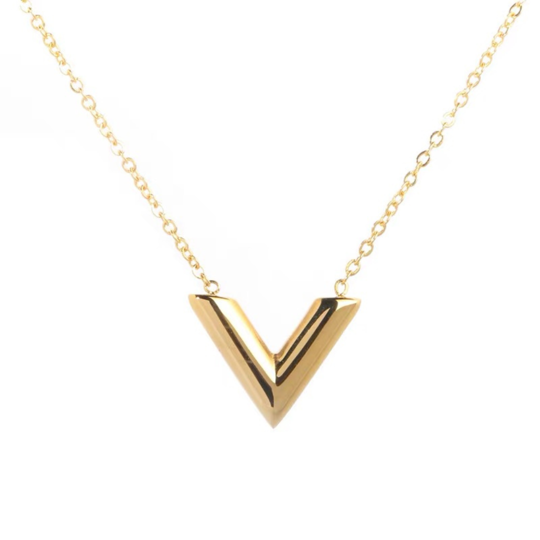 V MOTIF NECKLACE