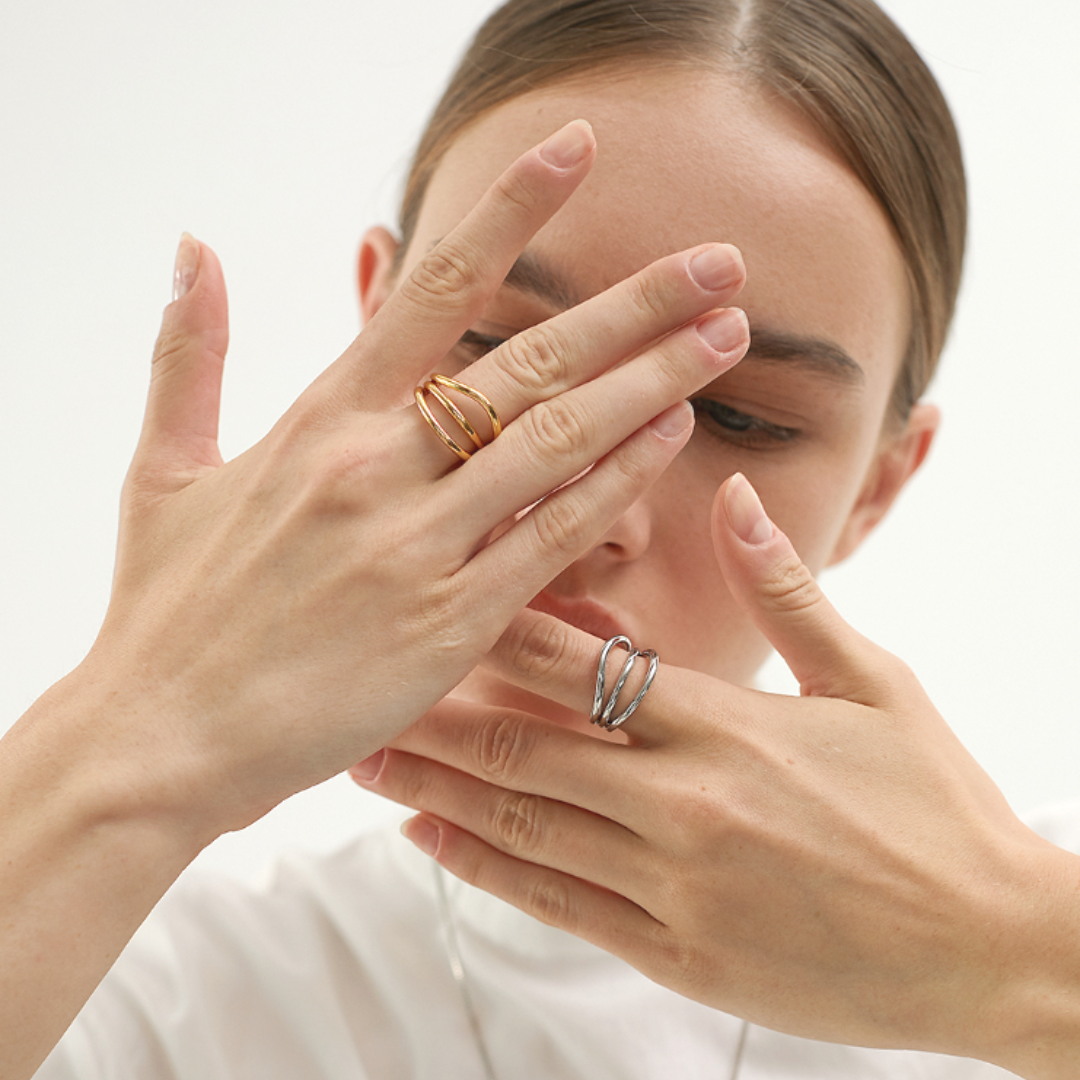 【La shiku】LAYER RING(全2色)