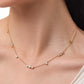 WILLOW GOLD ZIRCONIA NECKLACE