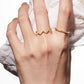GOLD PIGMENT STACKING RING SET