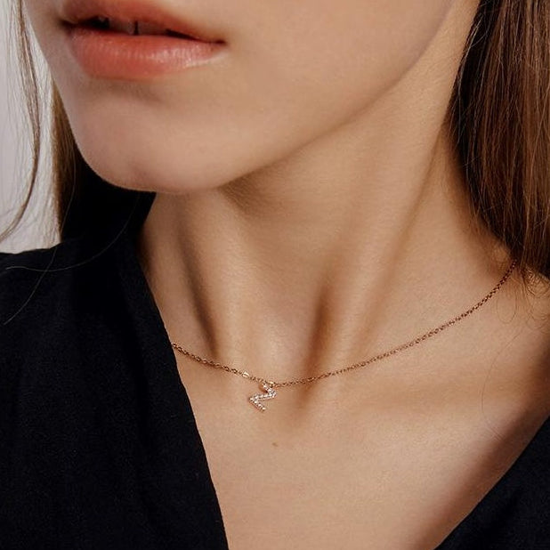 MINIMALIST LETTER PENDANT NECKLACE