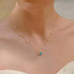 CELADON BEADED PEARL NECKLACE