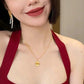 KOREAN CURLED-EDGE PENDANT NECKLACE