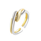 LUXE CROSS RING SET (WhiteGold x Gold)