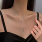 SILVER TEAR MOTIF NECKLACE