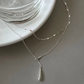 SILVER TEAR MOTIF NECKLACE