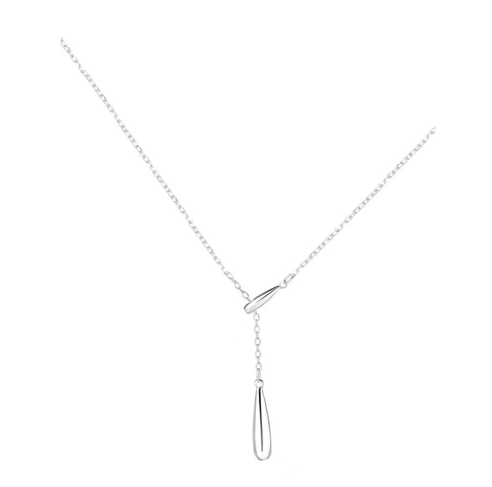 SILVER TEAR MOTIF NECKLACE