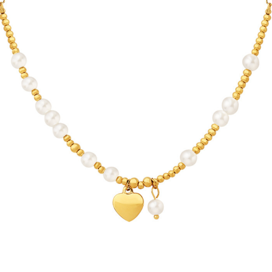 PERAL HEART NECKLACE