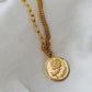 LUXURY ROUND-PLATE CHAIN NECKLACE