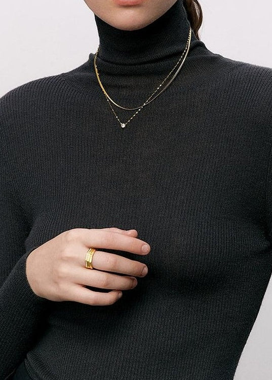 GOLD HEXAGONAL FINGER RING