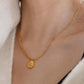 LUXURY ROUND-PLATE CHAIN NECKLACE