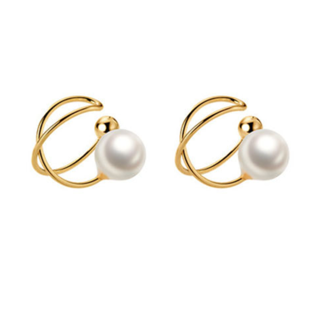 GOLD PEARL EARRING